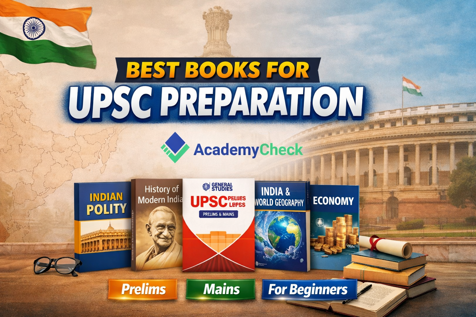 Top 5 Best Books for UPSC Preparation 2026 - Complete Guide For Beginners